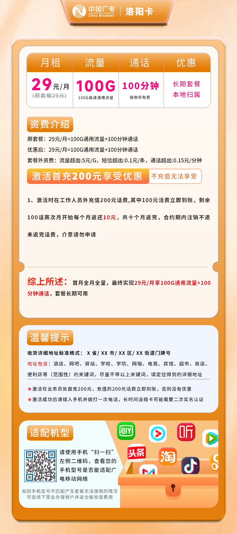 广电洛阳卡A【仅发洛阳】详情