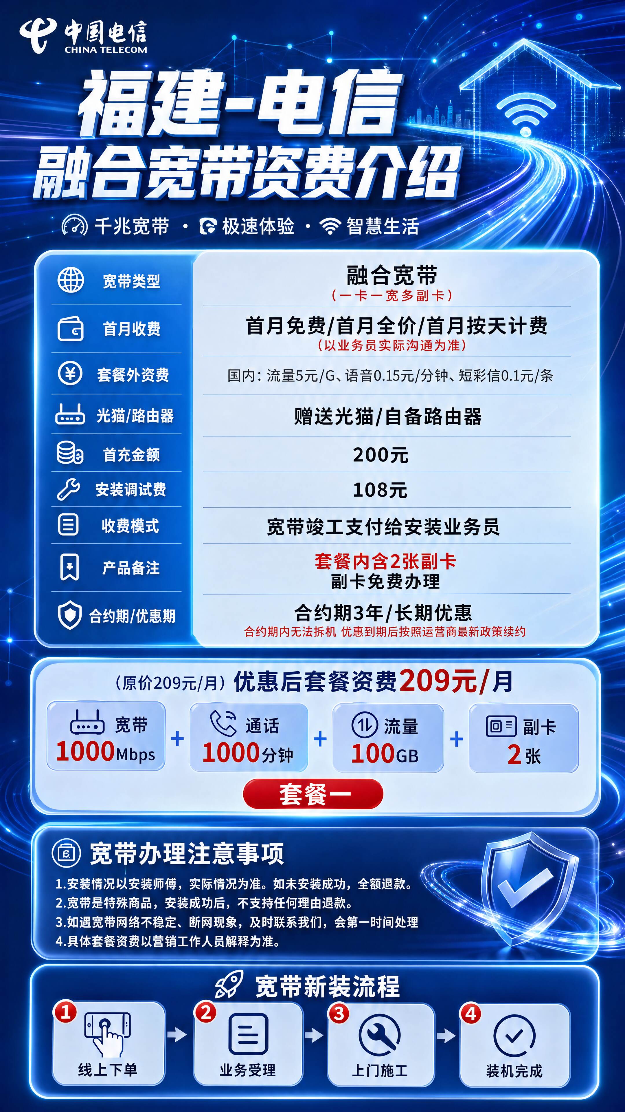南平电信融合宽带详情