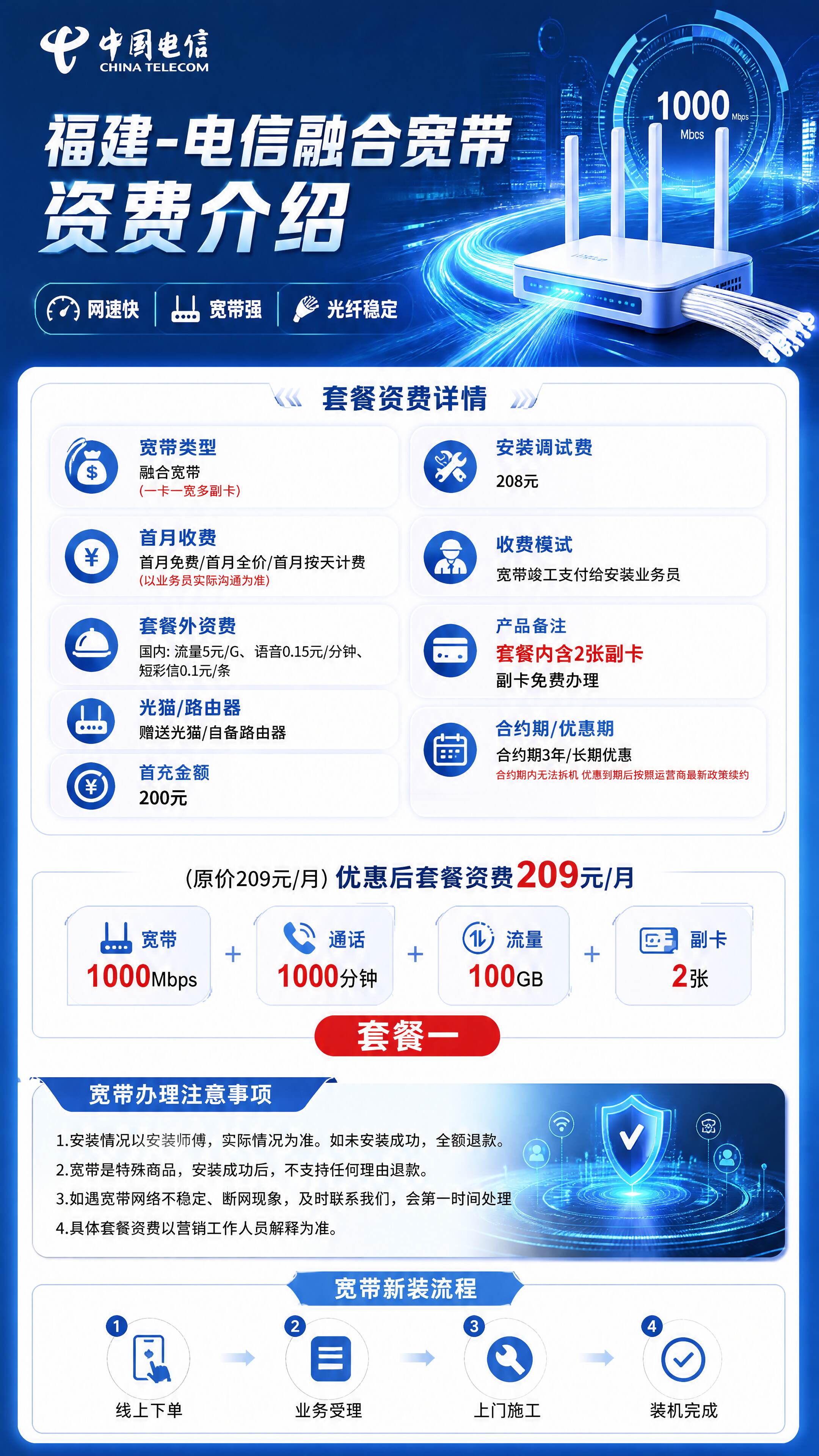 泉州电信融合宽带详情