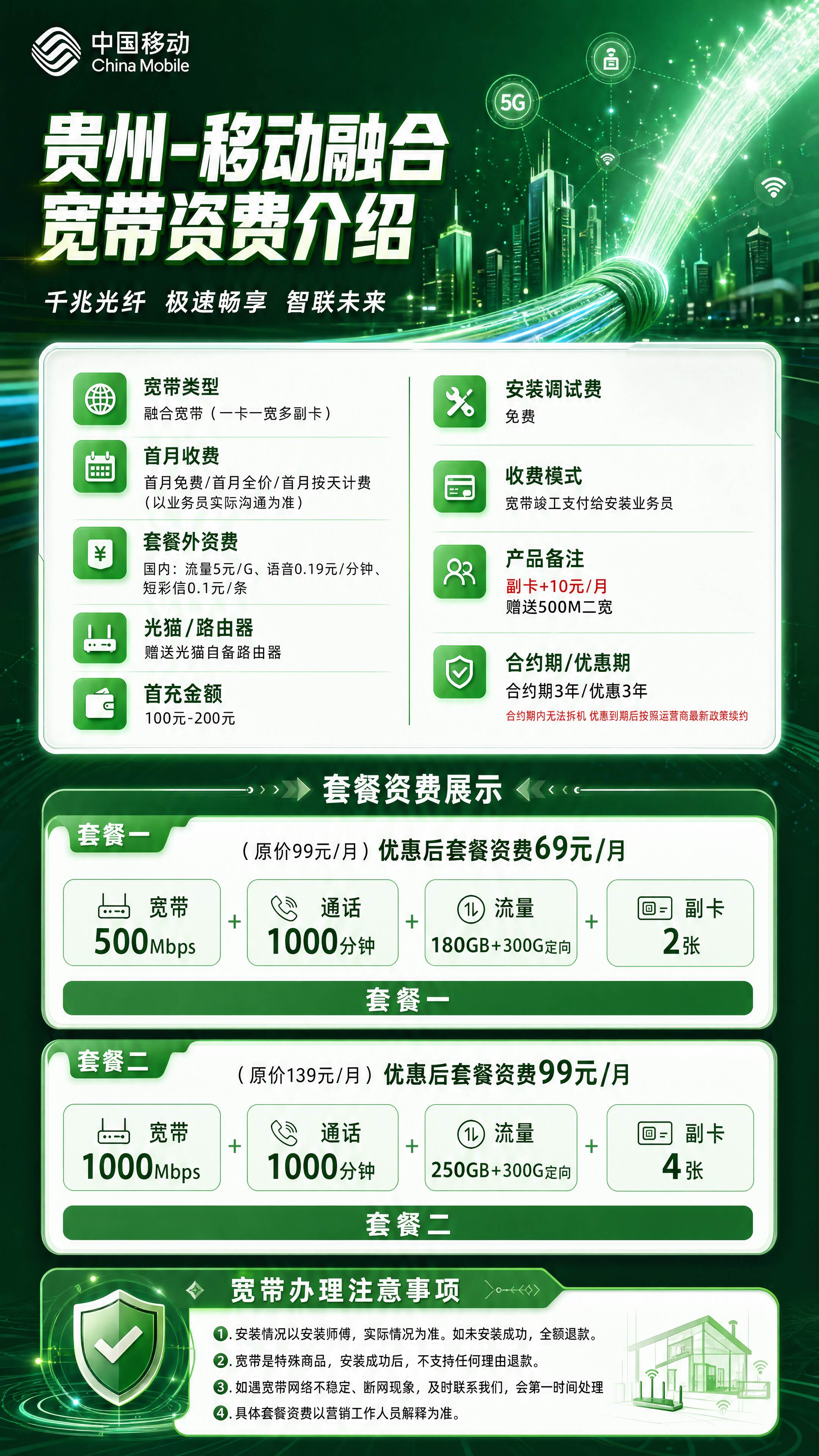 贵州移动融合宽带详情