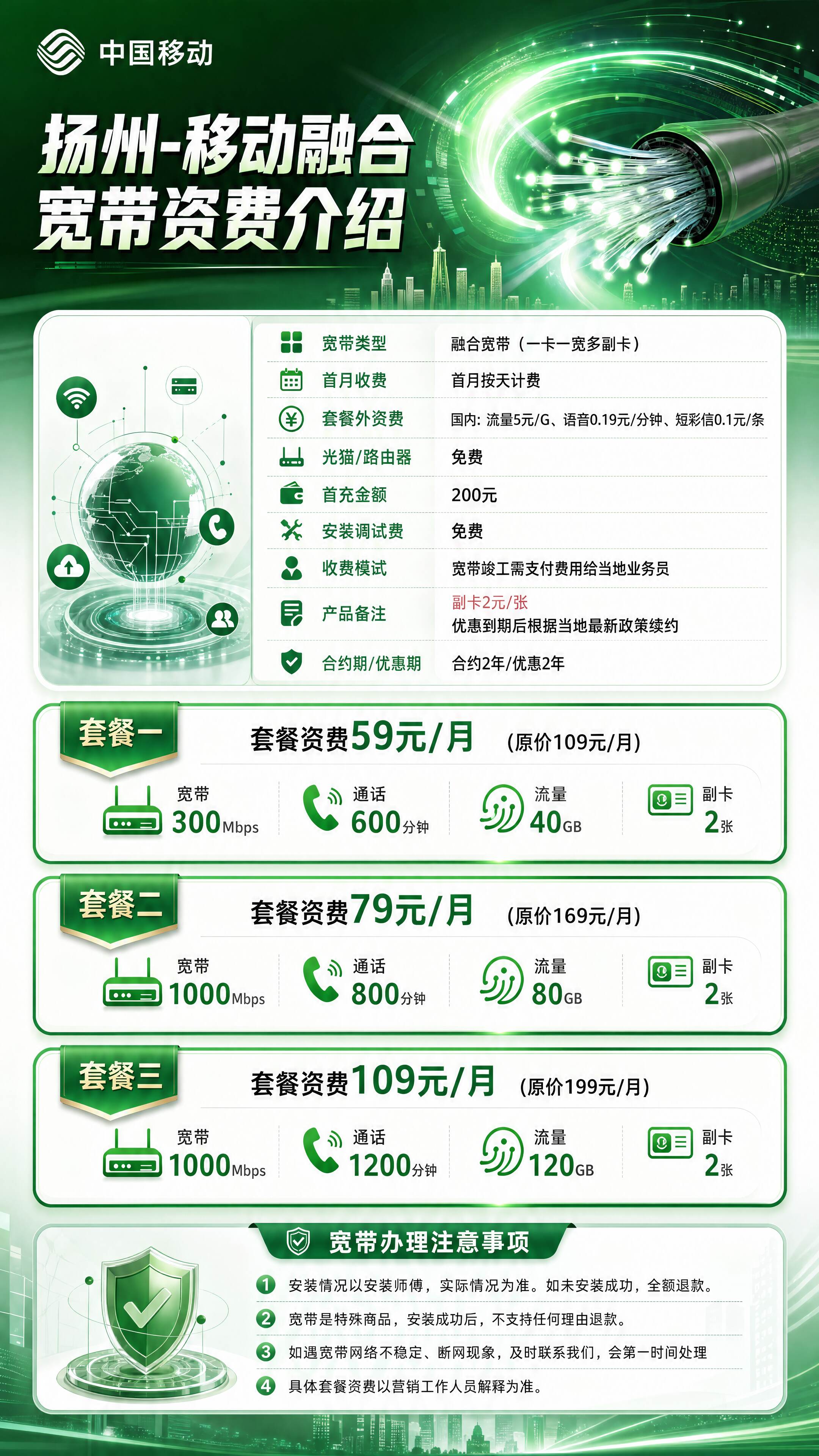 扬州移动融合宽带详情