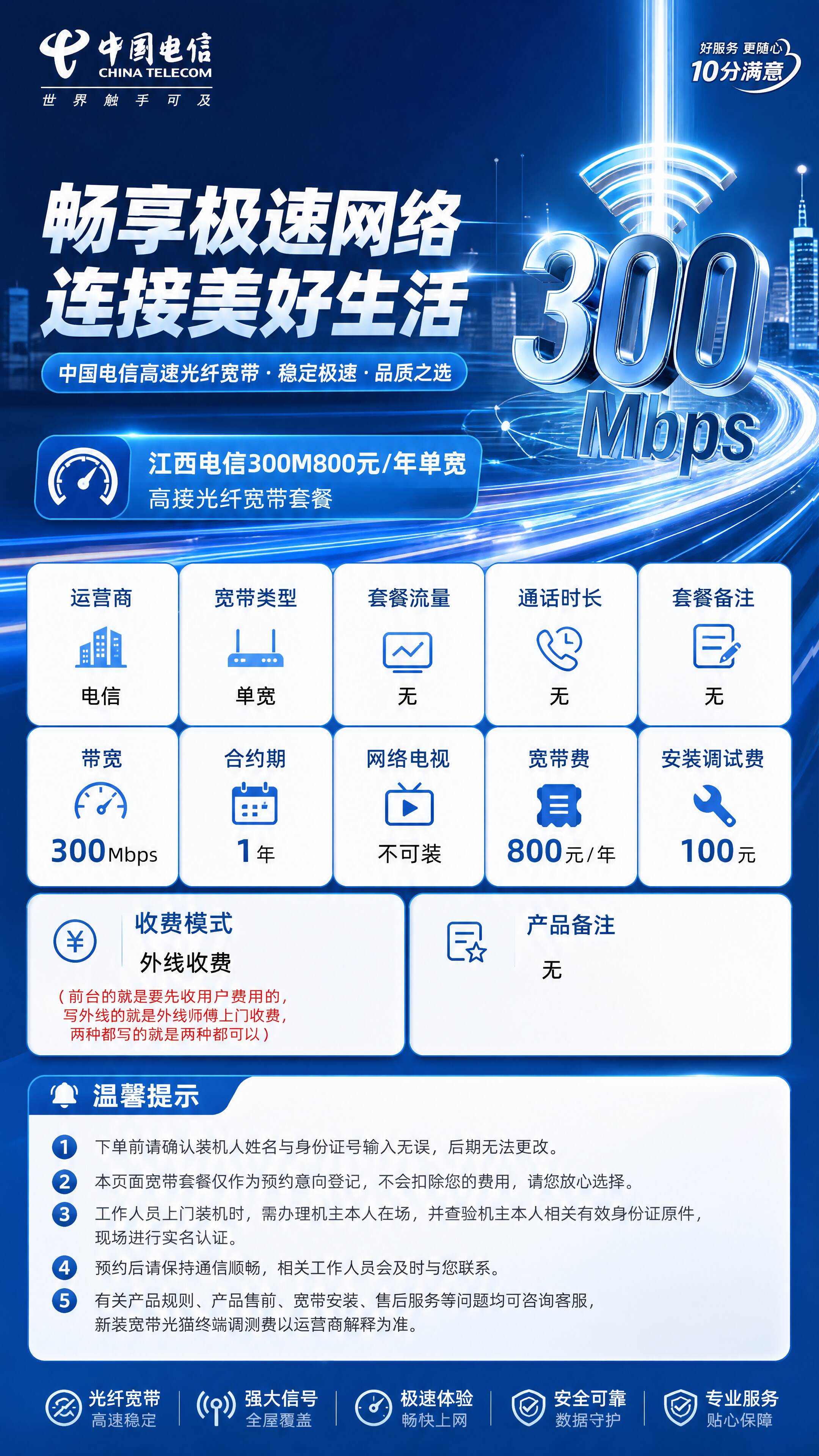 江西电信单宽带详情