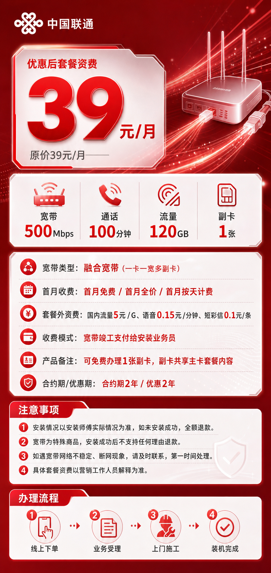 金华联通融合宽带详情