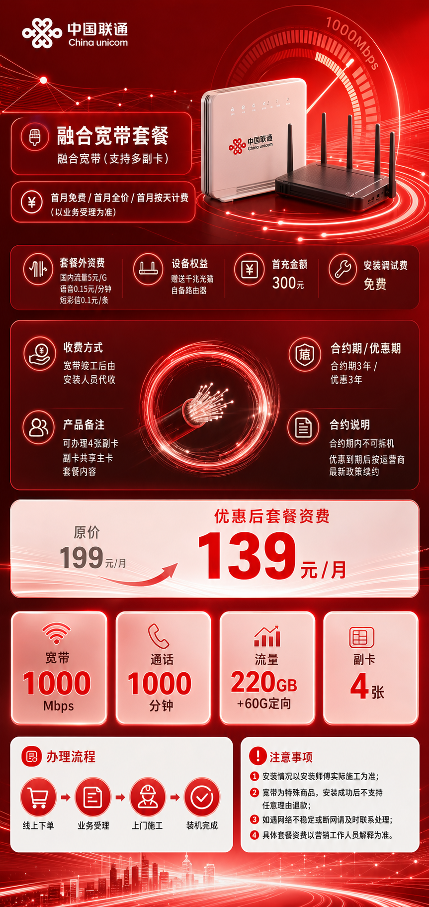 上海联通融合宽带详情