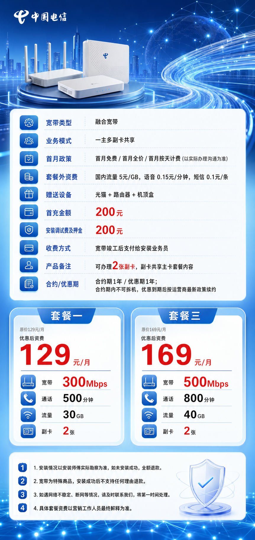 杭州电信融合宽带详情