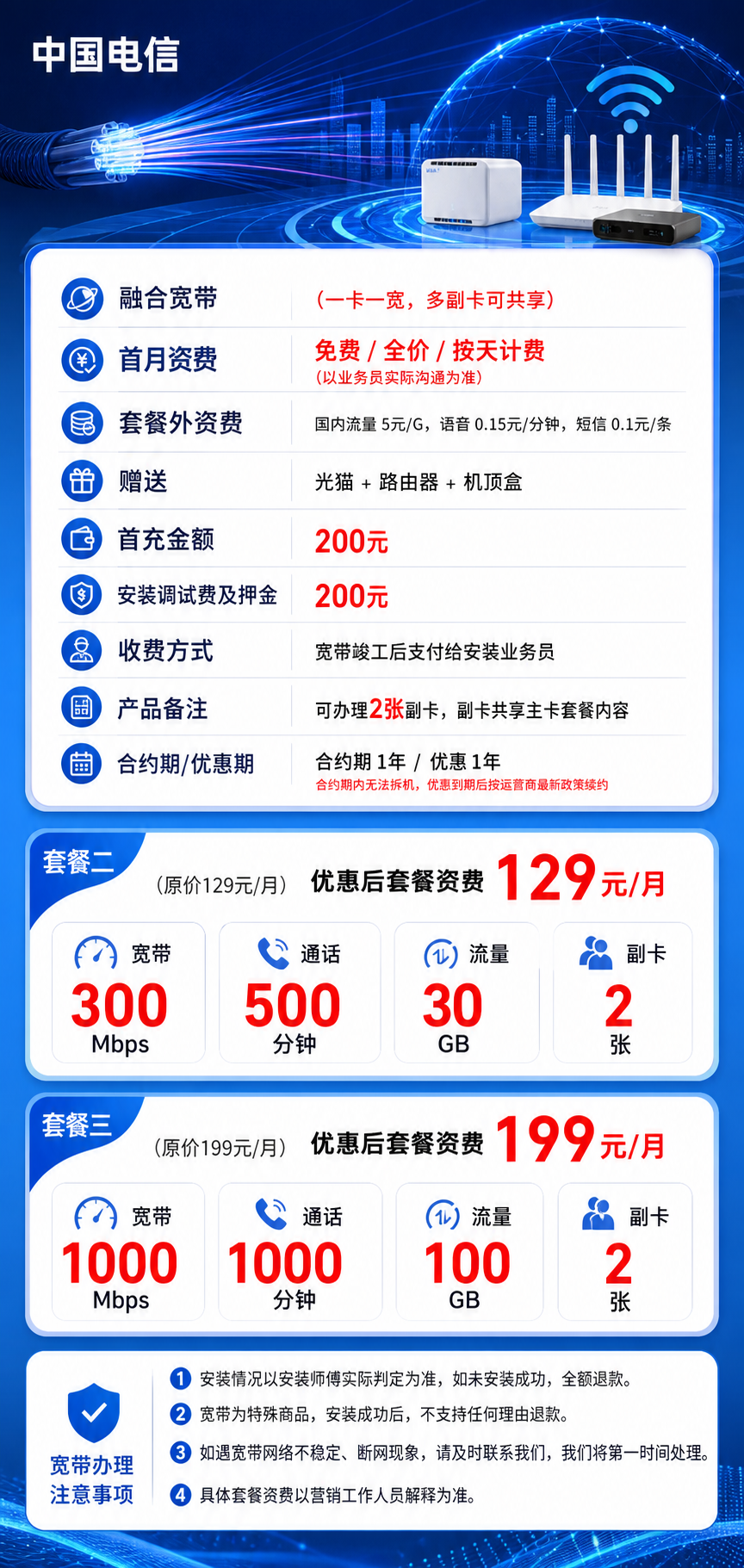 湖州电信融合宽带详情