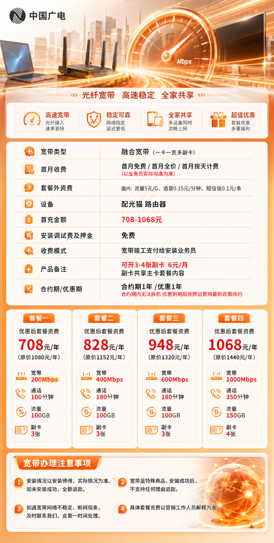 北海广电融合宽带详情