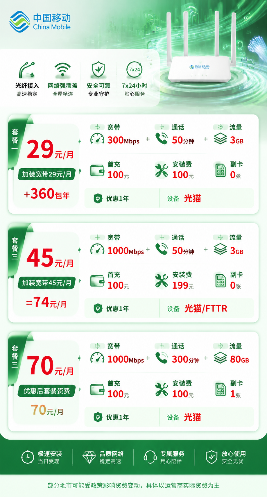 广州移动融合宽带详情