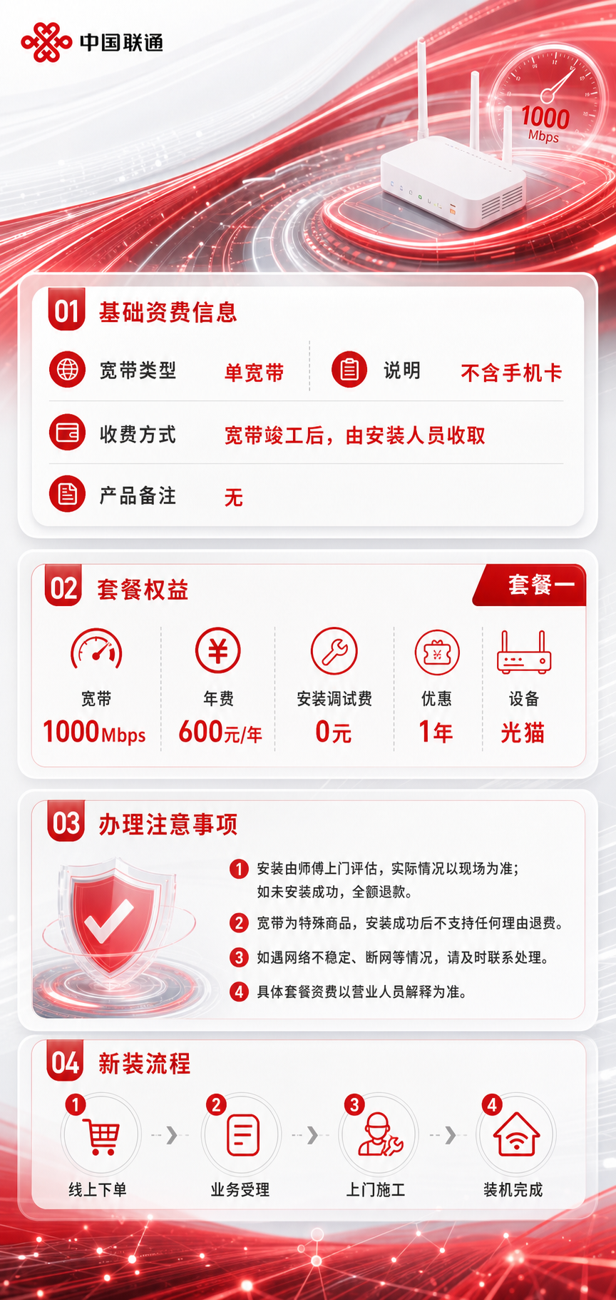 南京联通单宽带详情