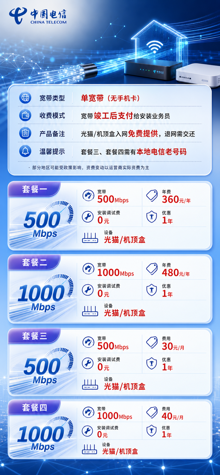 克拉玛依电信单宽带详情